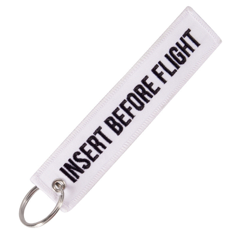 Double Sided Woven Embroidered Keychain