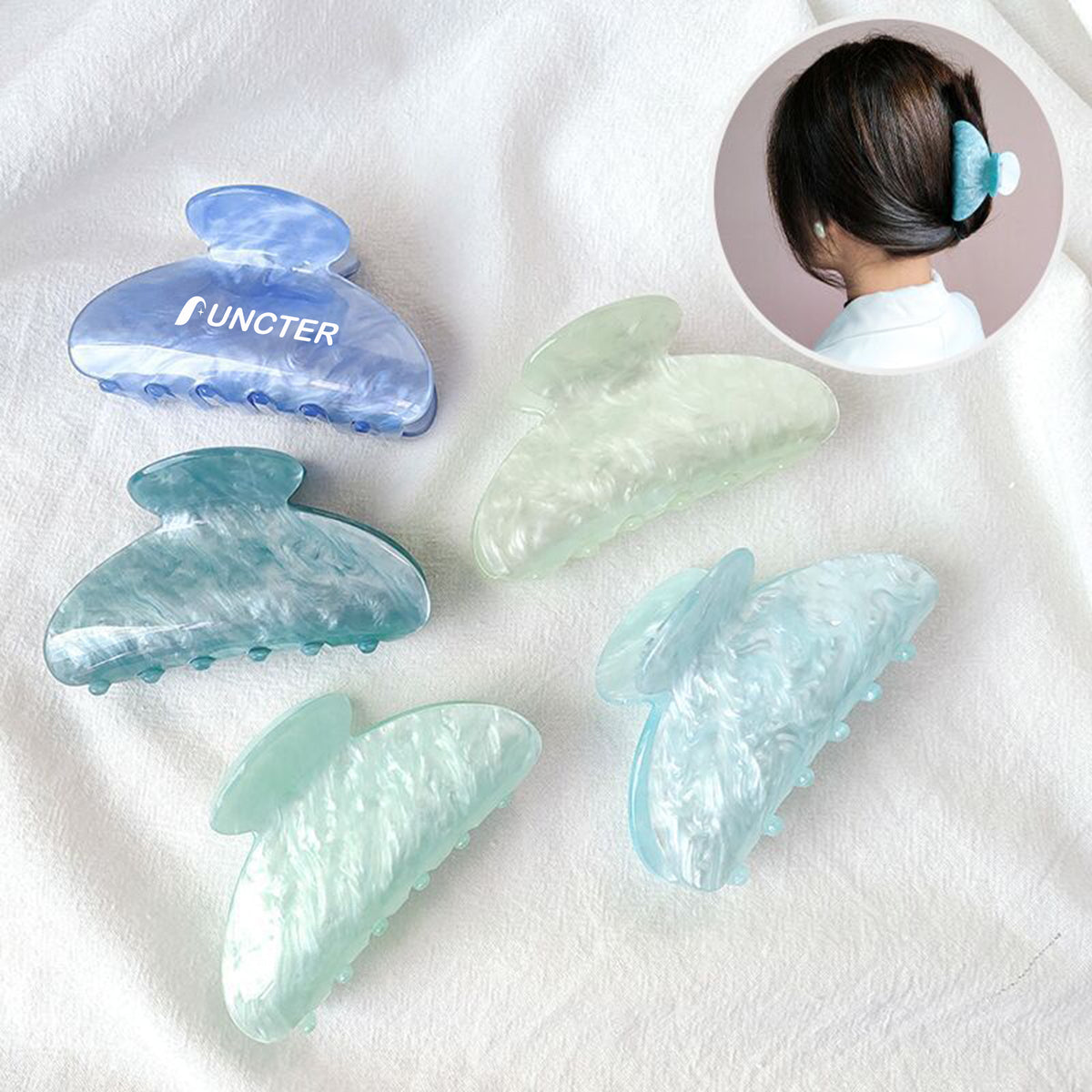 3.15" Acrylic Hair Claw Clips