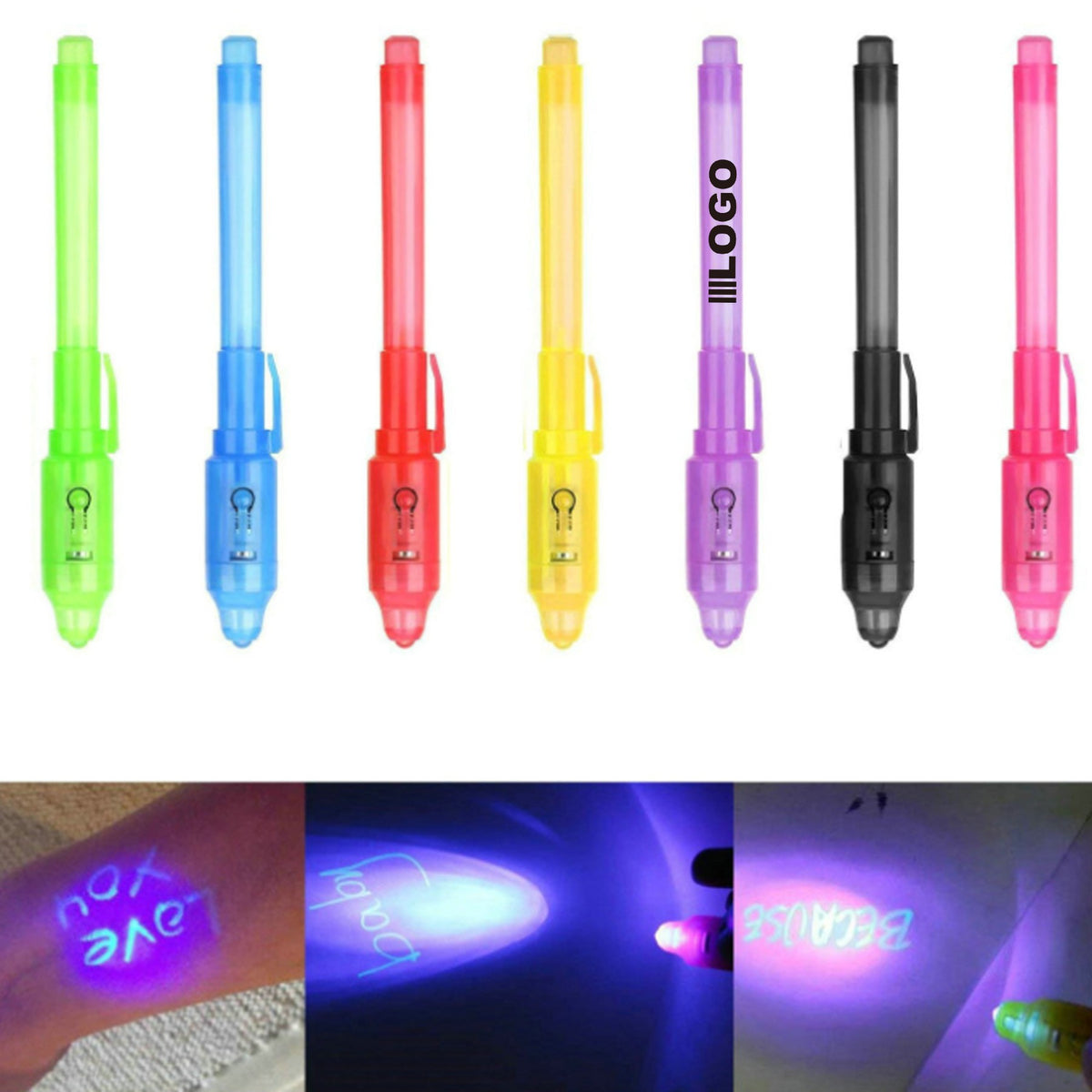 Light Invisible Ink Pen W/ UV Led Light