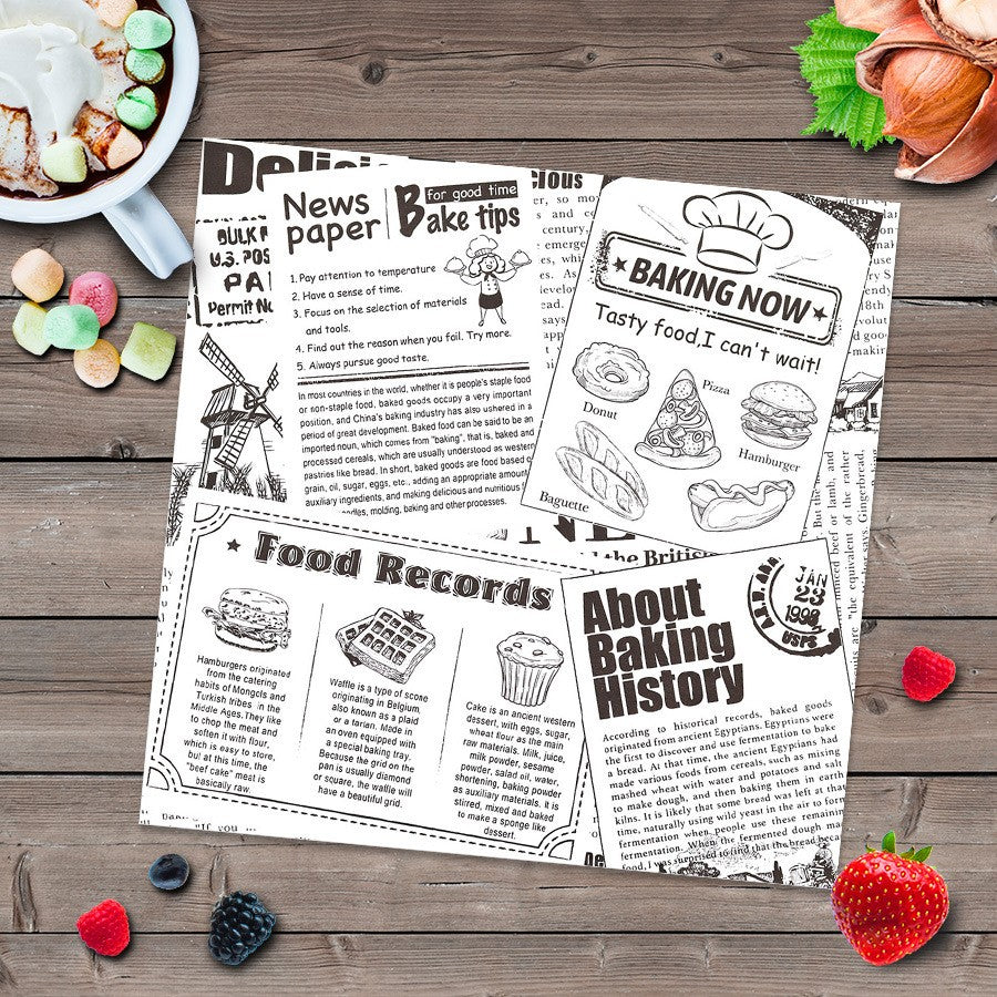 10" x 10" Greaseproof Paper Food Sheets