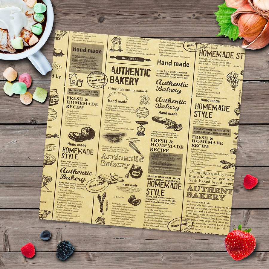 10" x 10" Greaseproof Paper Food Sheets