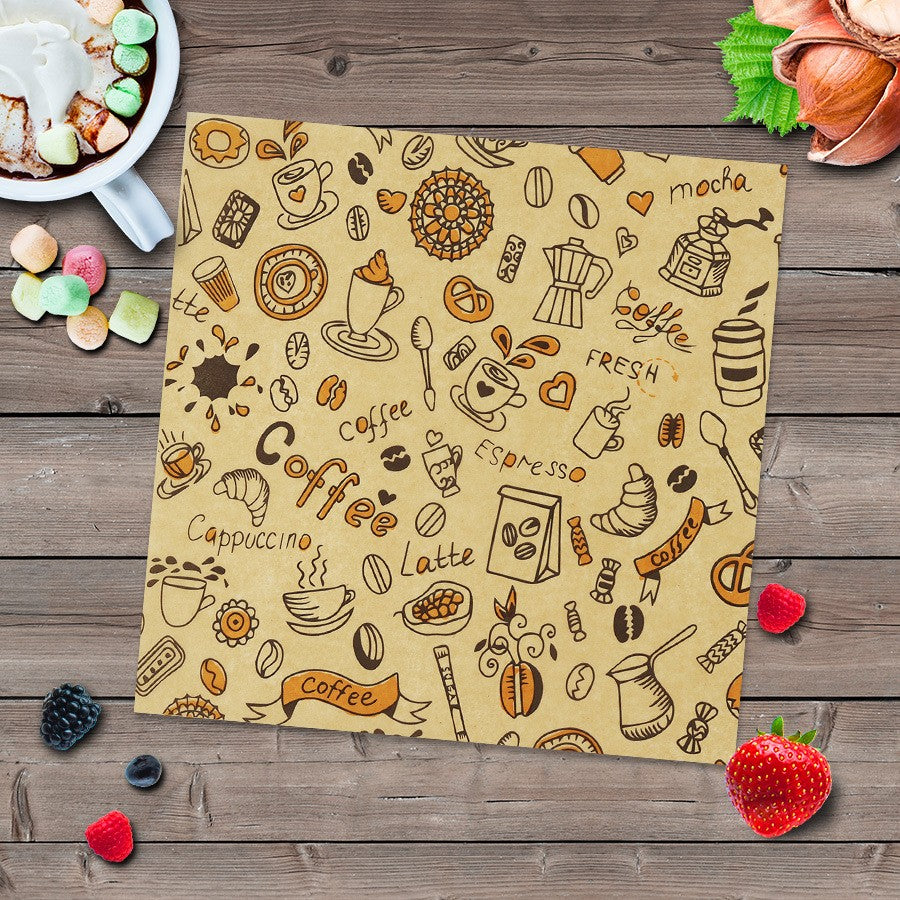 10" x 10" Greaseproof Paper Food Sheets