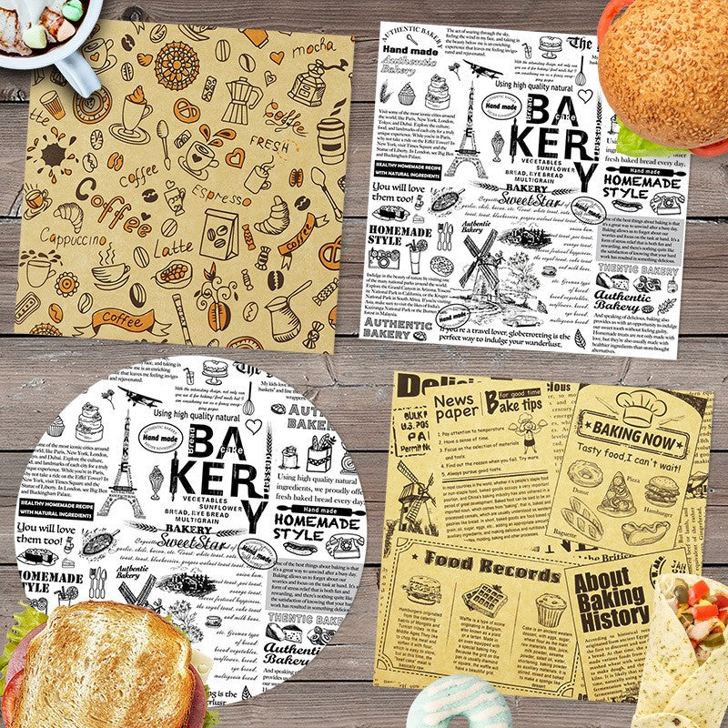 10" x 10" Greaseproof Paper Food Sheets