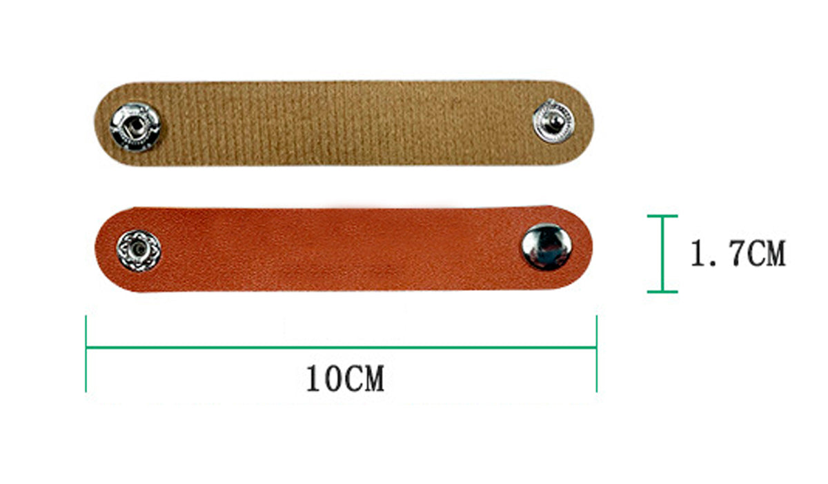 Portable PU Leather Charging Cable Organizer Multipurpose Electronic Product Cord Holder
