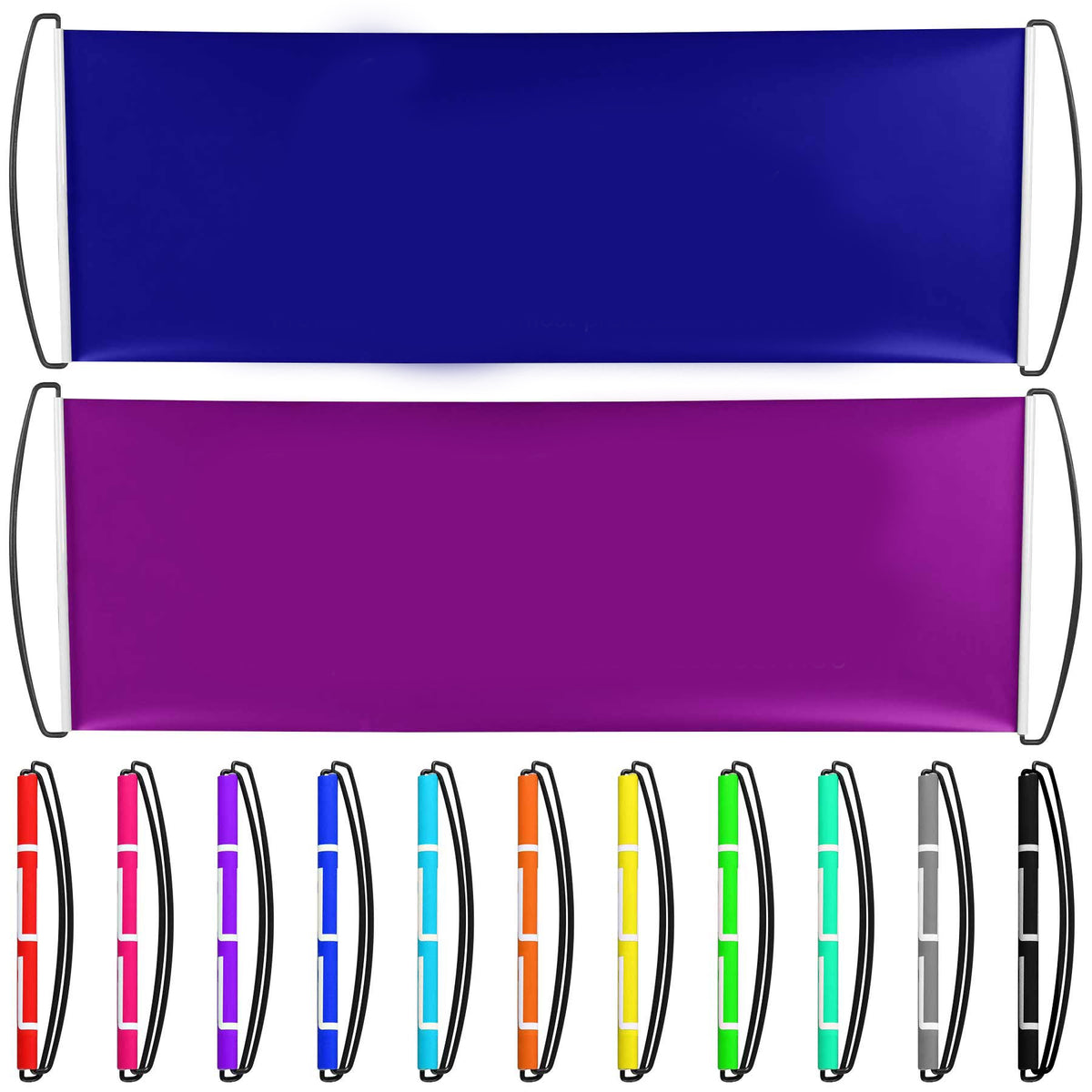 Custom 27" x 9.45" Reusable Retractable Roller Banner, Low Minimum