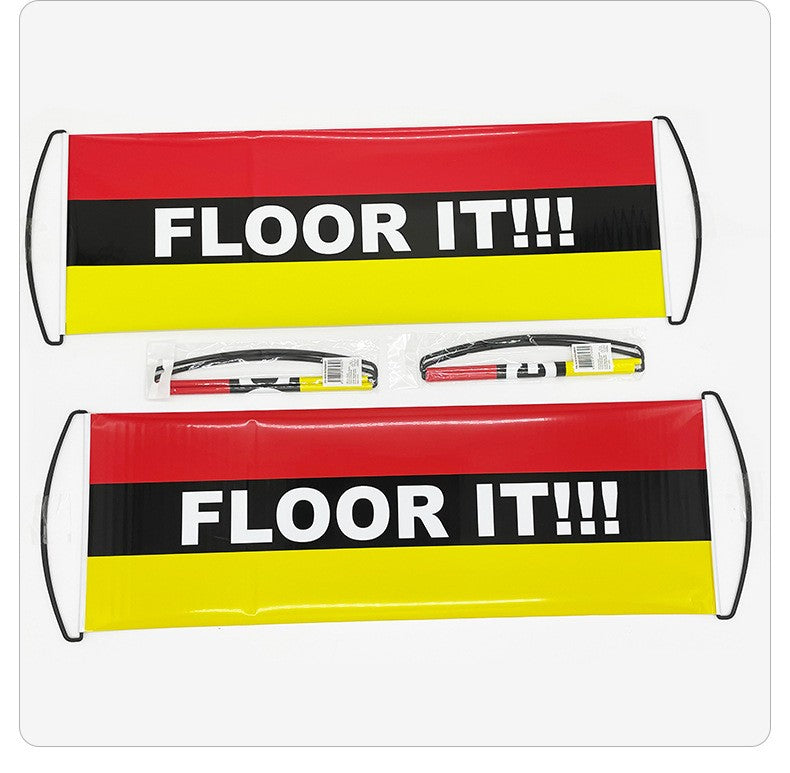 Custom 25" x 6.7" Full Color Hand Held Retractable Scrolling Banner, Low Minimum