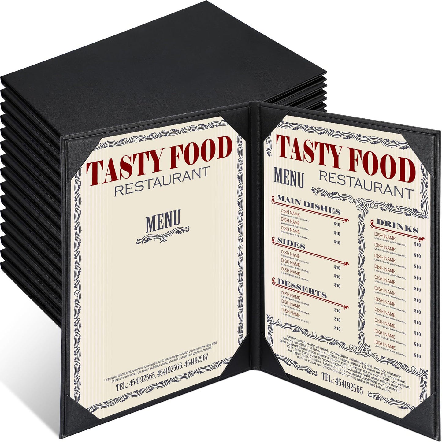 8.5X11" 2 Views Dinner Menu Cover