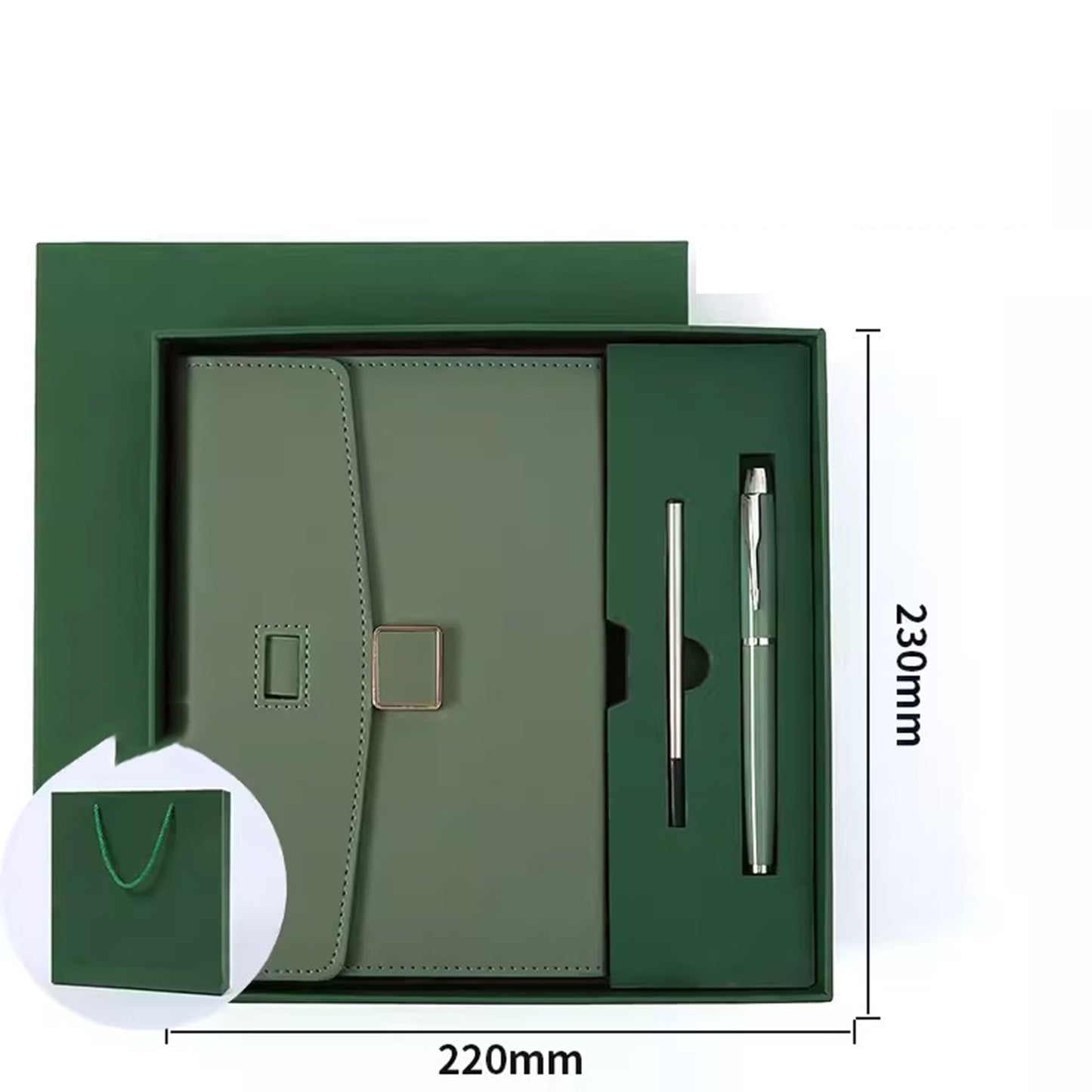 Business Notepad A5 Notebook Imitation Leather PU Office Diary Signature Pen Set Gift Box