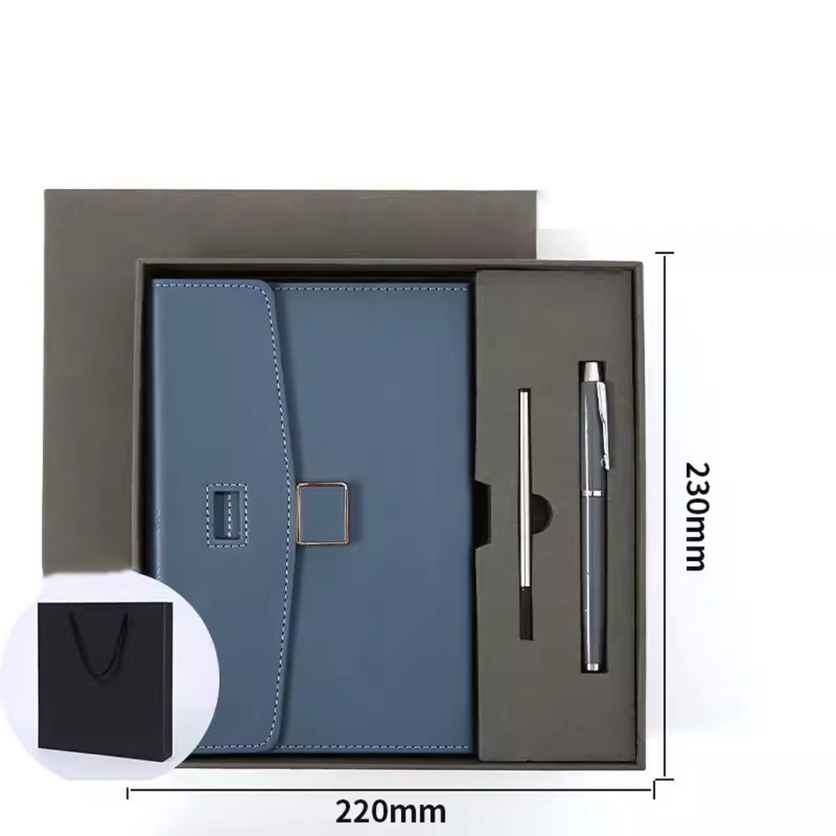 Business Notepad A5 Notebook Imitation Leather PU Office Diary Signature Pen Set Gift Box