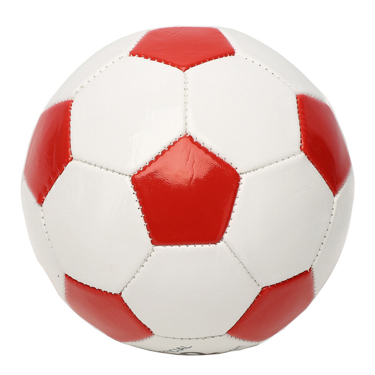 Size 5 Soccer Red-Black Cube 2.7 mm Thicken Explosion-Proof Rubber Bladder Glassy PU Soccer Ball