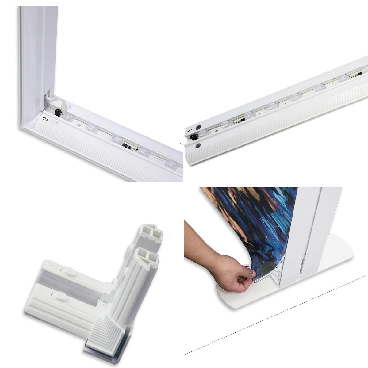 8' Lightbox Tool Less SEG Light Up Display Backlit Frame Banner