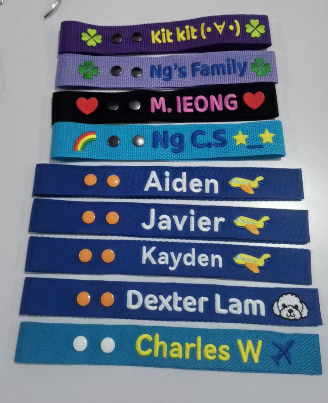 Premium Personalized Twill Cotton Luggage Strap Travel ID Tag Bag Claim Tag Airline Bag Tag