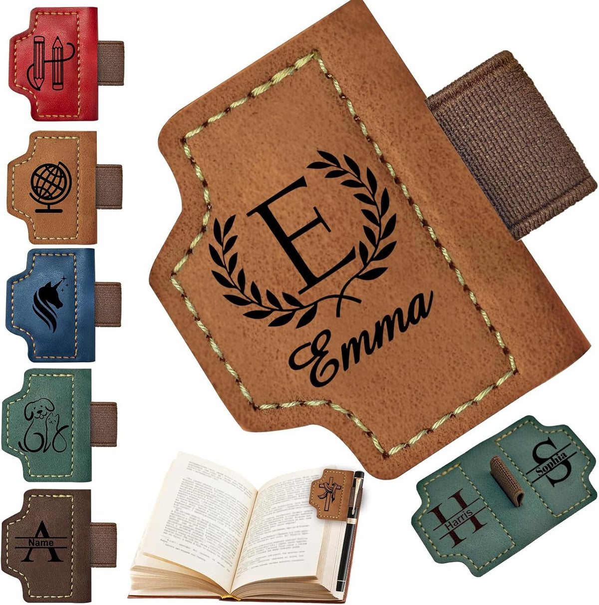 Leather Magnetic Bookmark Book Page Clip