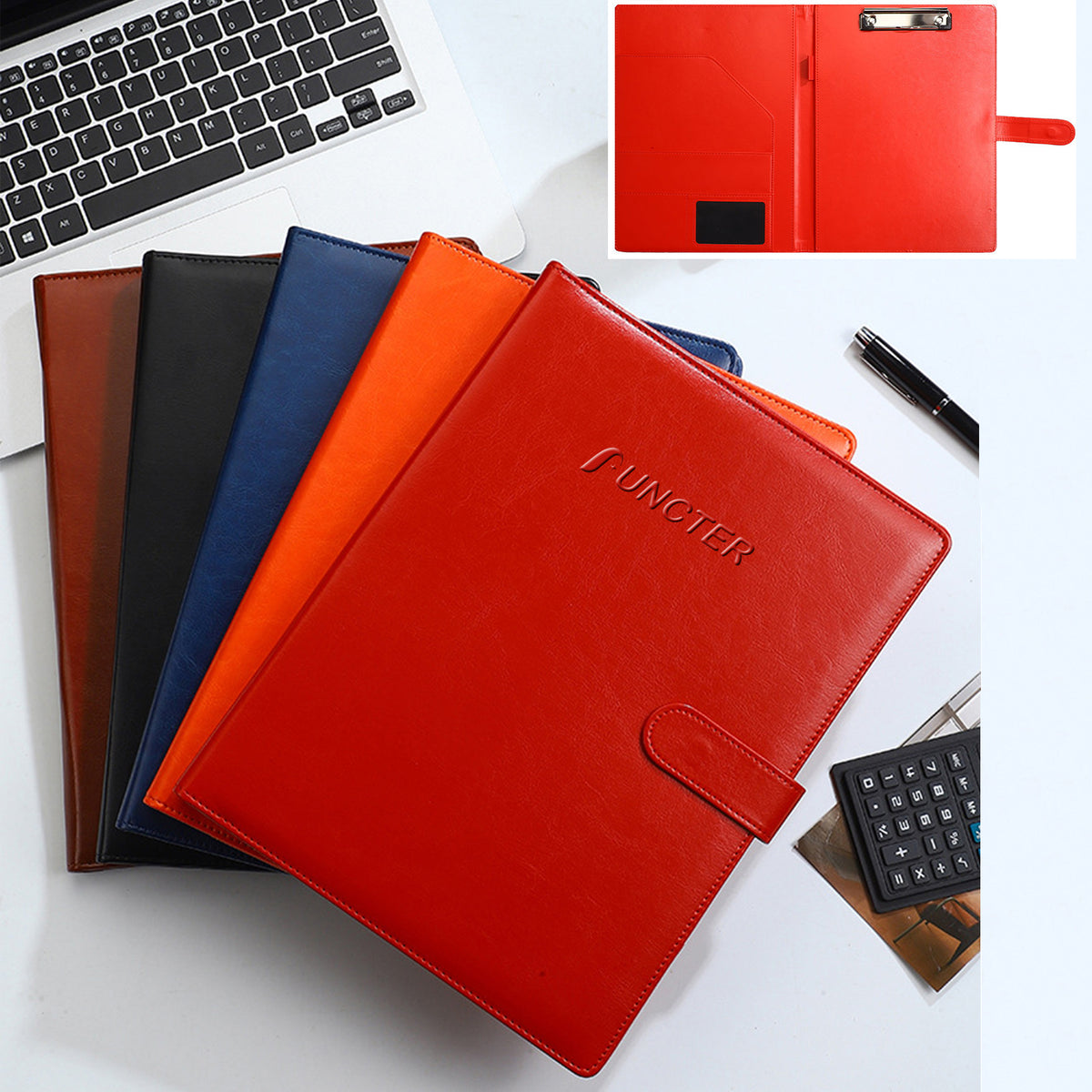 Faux Leather Portfolio Folder Binder