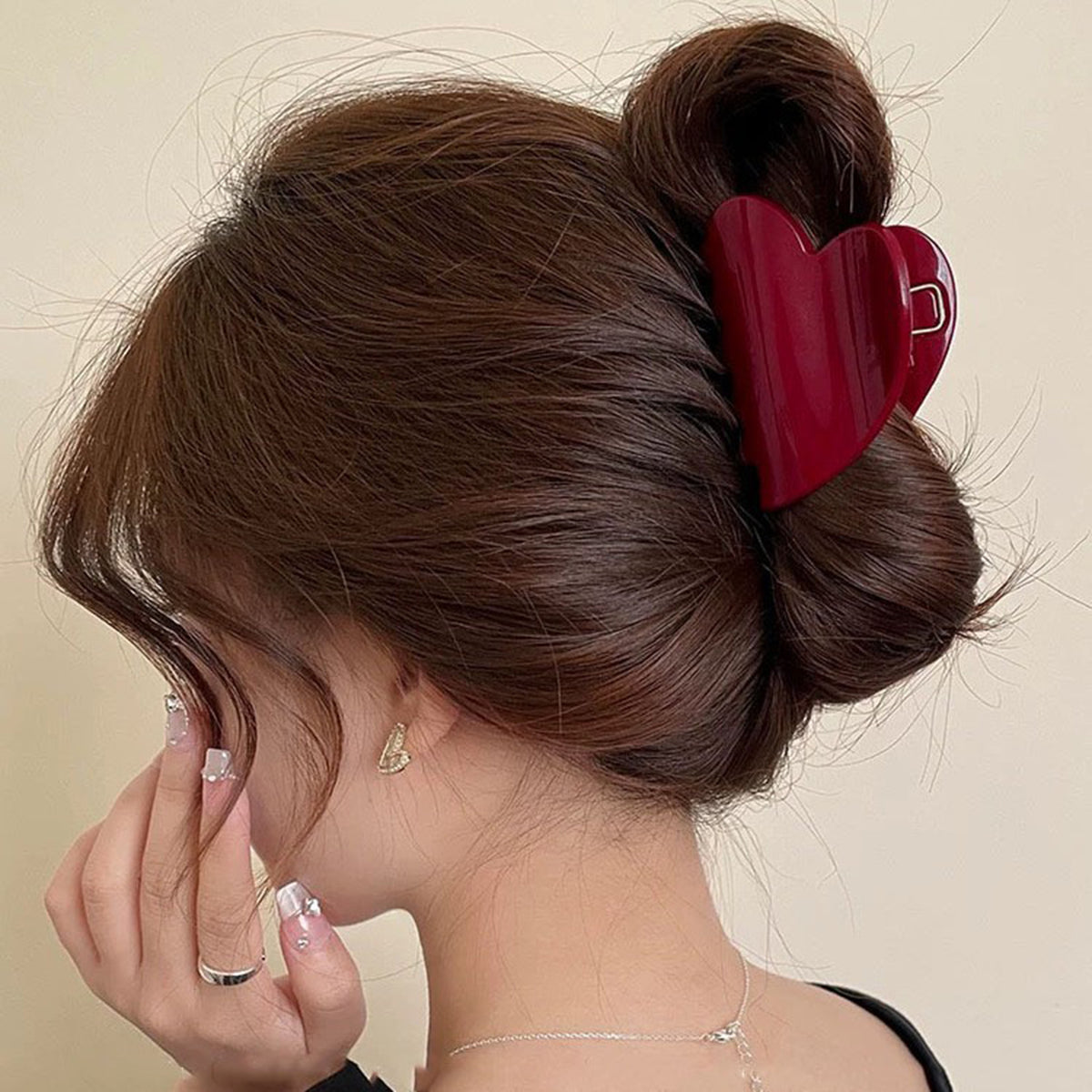 2.8" L Love Shape Hair Clips for Women