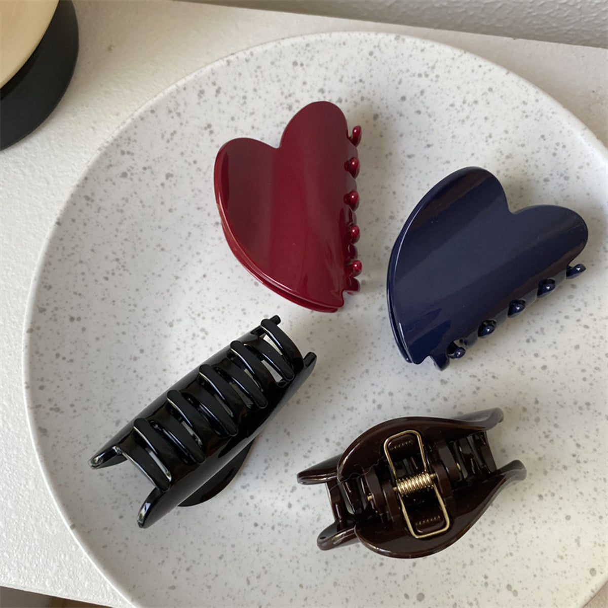 2.8" L Love Shape Hair Clips for Women