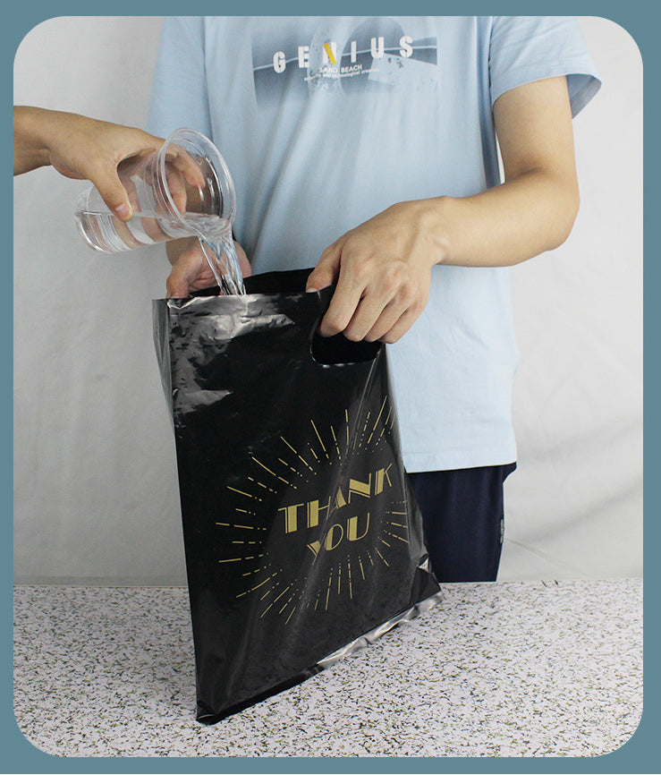 5.9"x7.9" 2.4mil Merchandise Bags W/ Die Cut Handle for Boutique Bag Shopping Clothes Packaging Bags
