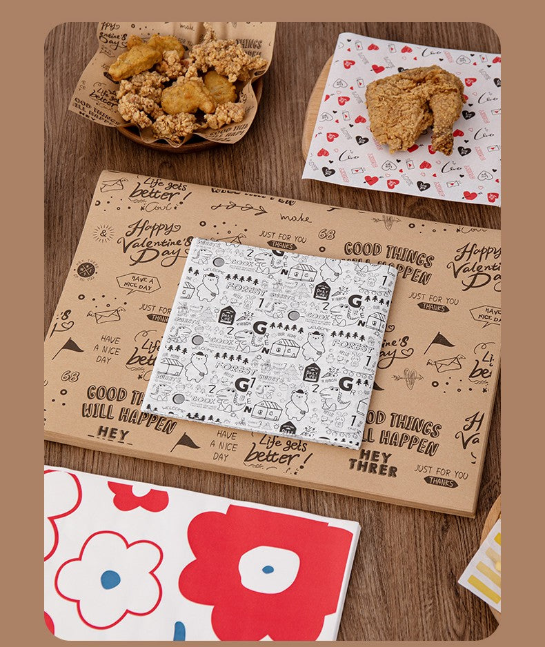 9.5" x 13" Greaseproof Paper Food Sheets Liner