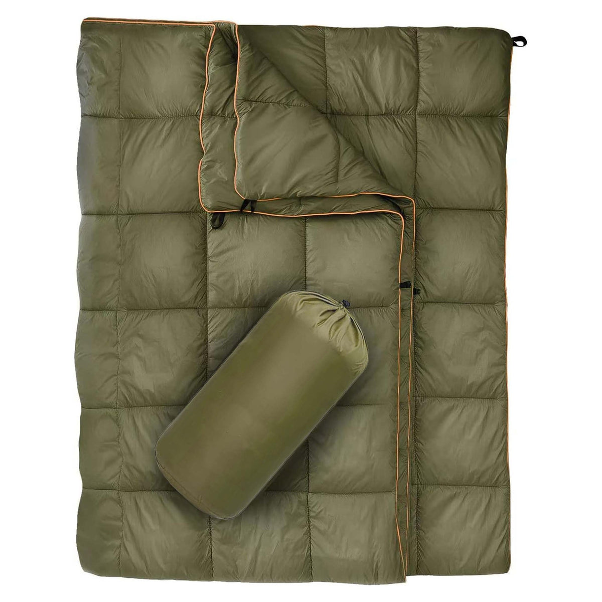 55 x 79" Down Puffy Blanket Camping Blanket Warm Outdoor Camping Quilt