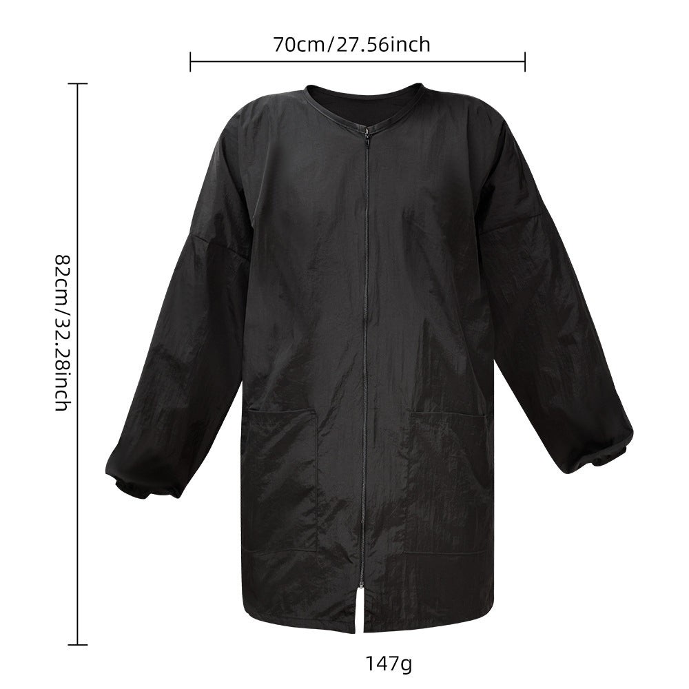 Salon Smock Professional Stylist Jacket Waterproof Haircut Cape Barber Apron V-Neck Style