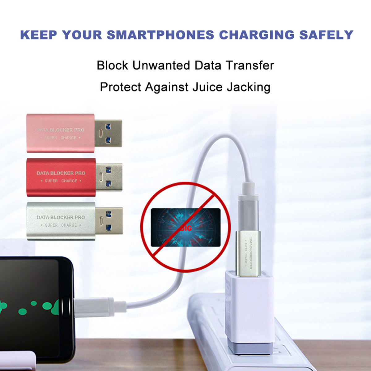 USB C to USB C Data Blocker-Protect Against Juice Jacking