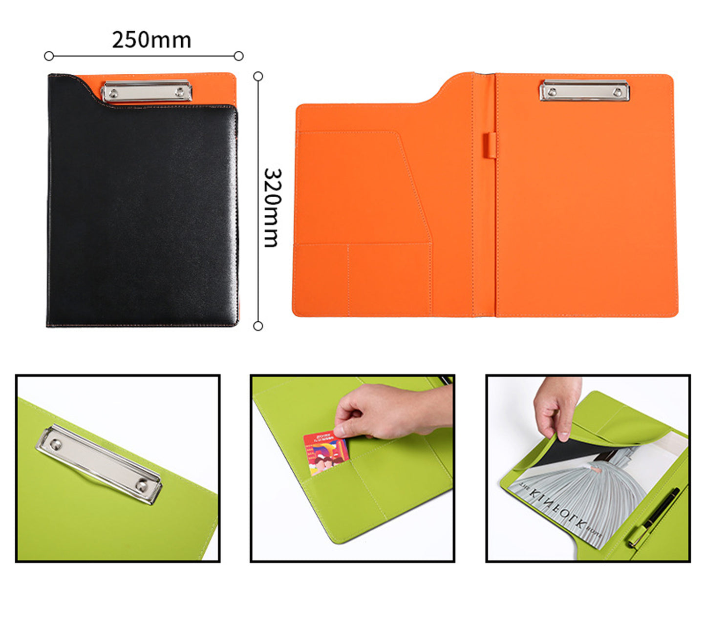 Padfolio Clipboard PU Leather Clipboard Folder for Legal Pad
