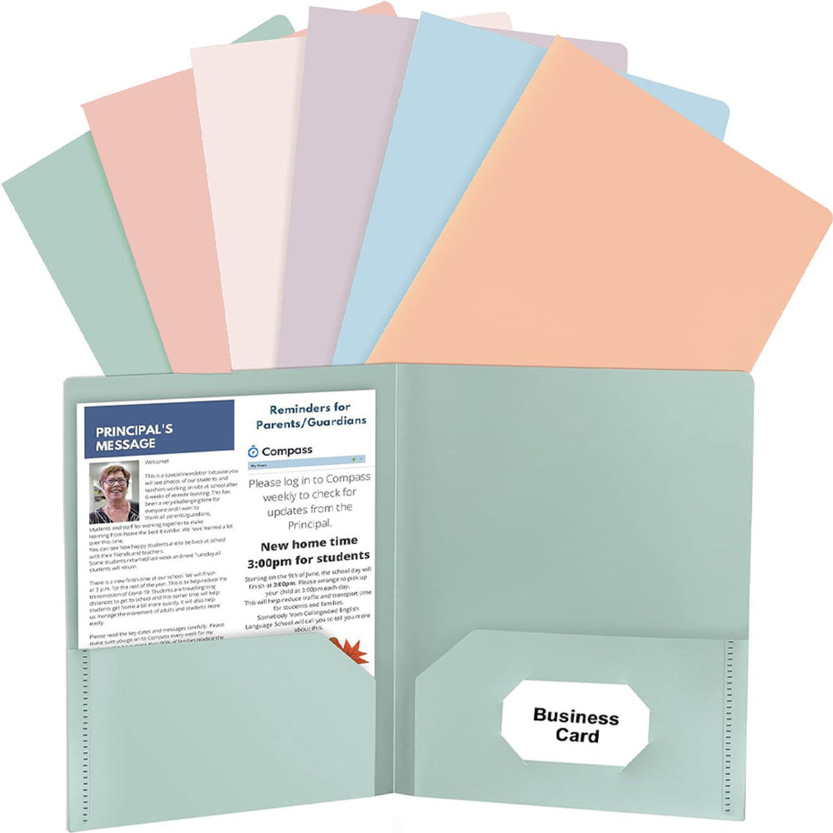 Clear Report Covers with 2 Pockets