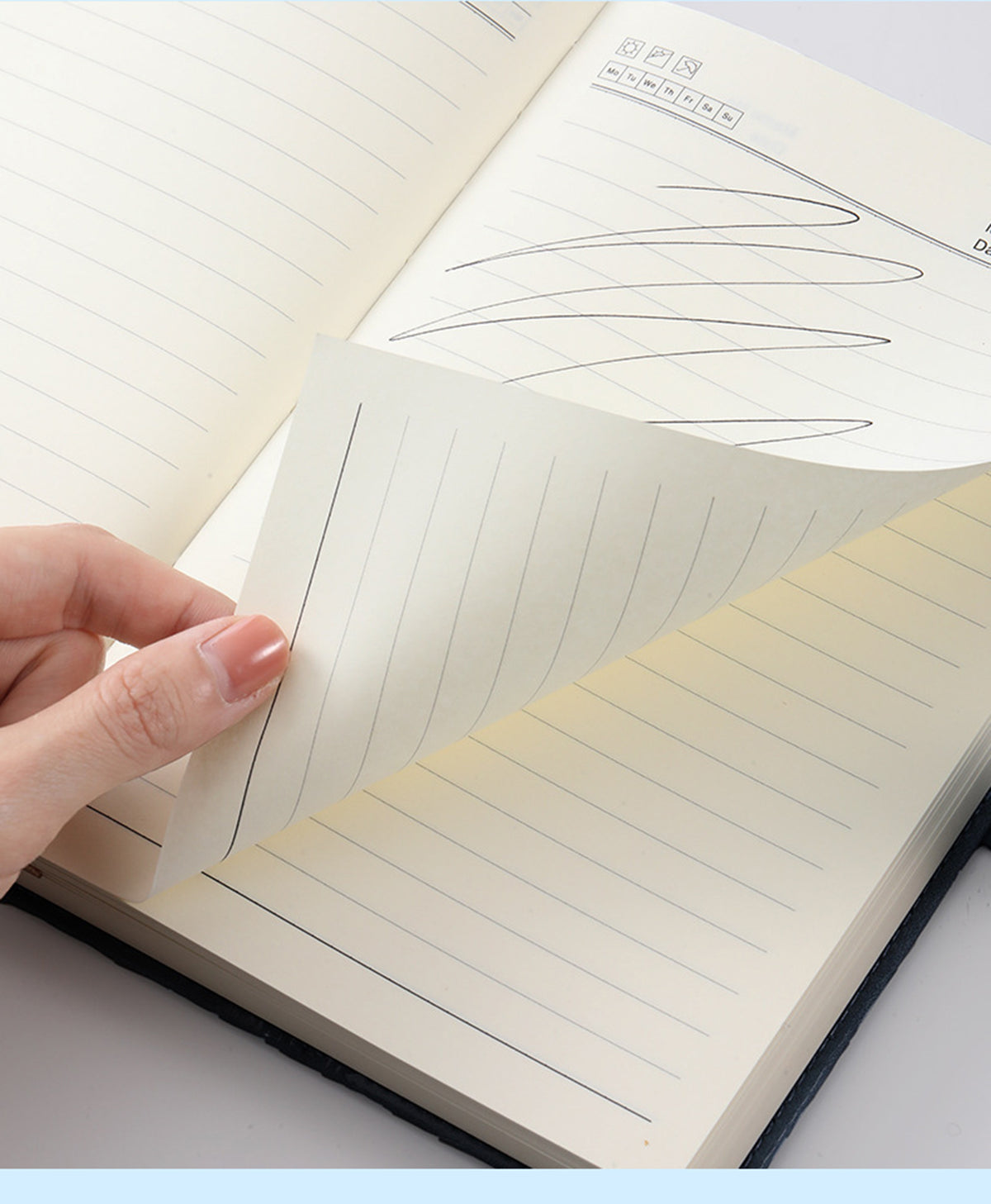 A5 PU Leather Journal with Magnetic Buckle 360 Pages (180 Sheets) 80Gsm Paper