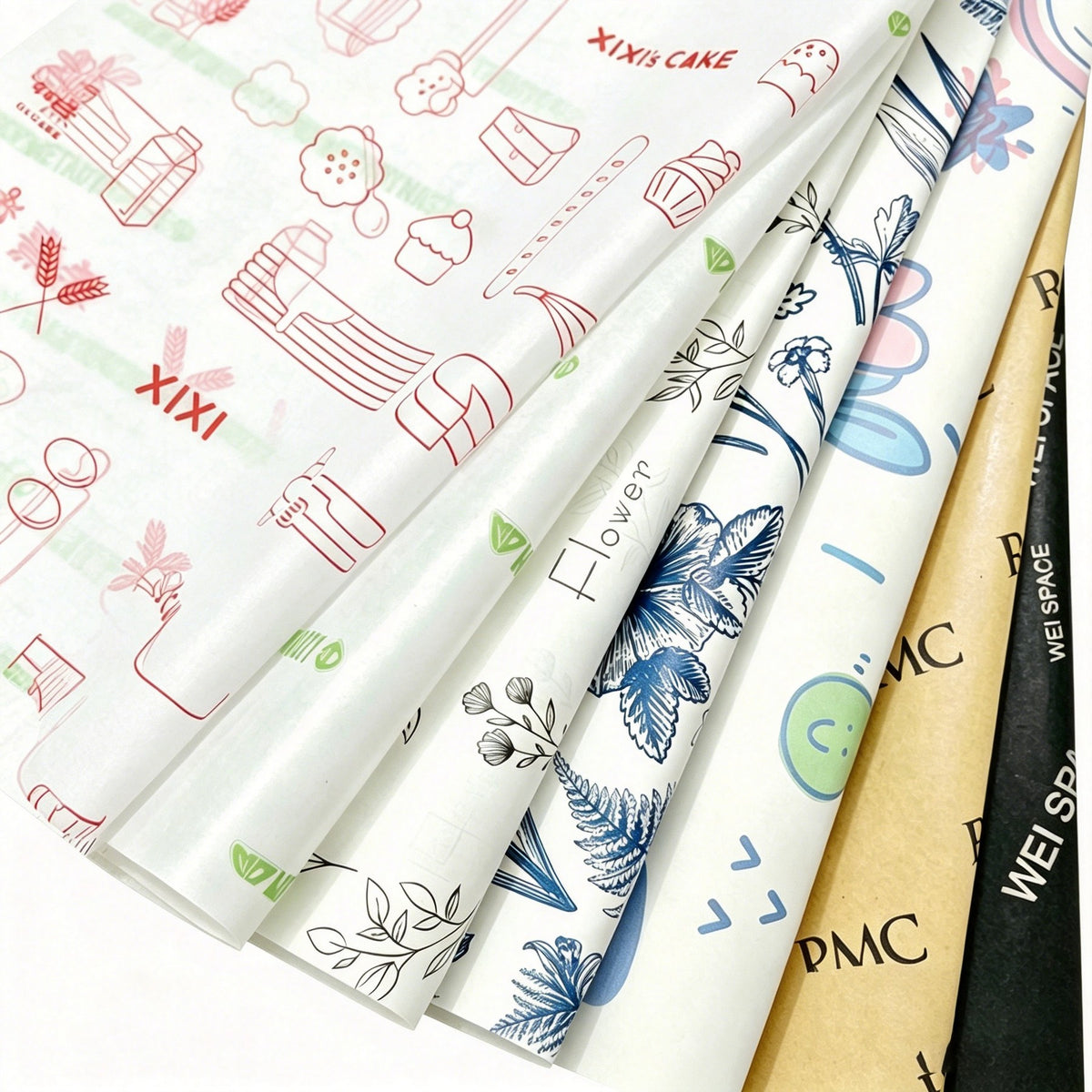 Custom Wrapping Paper White Kraft Paper 20 x 28"