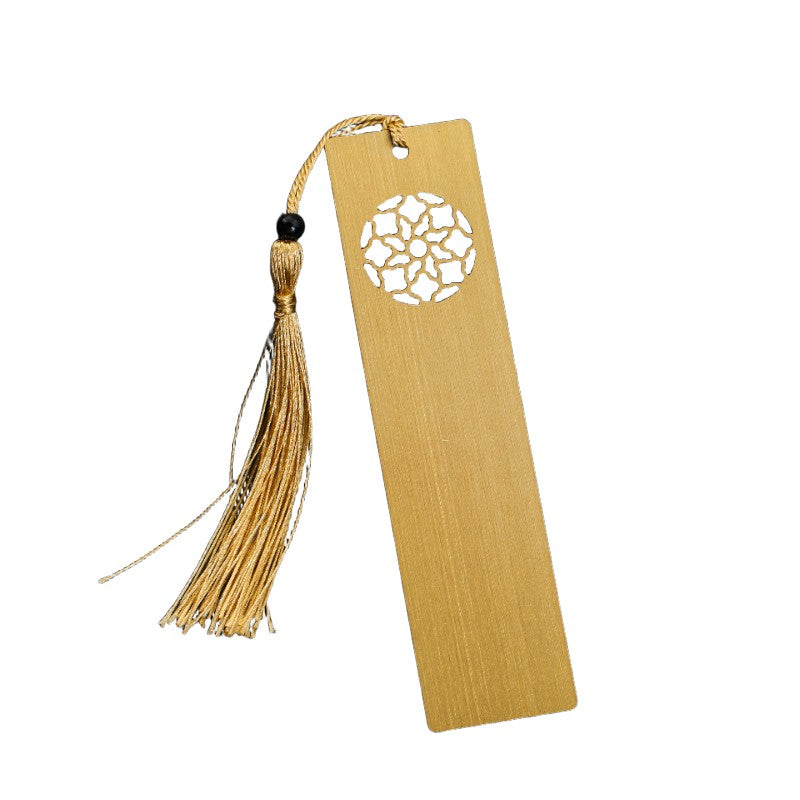 Ice Flower Shape Metal Bookmark With Tassel Spike Book Mark