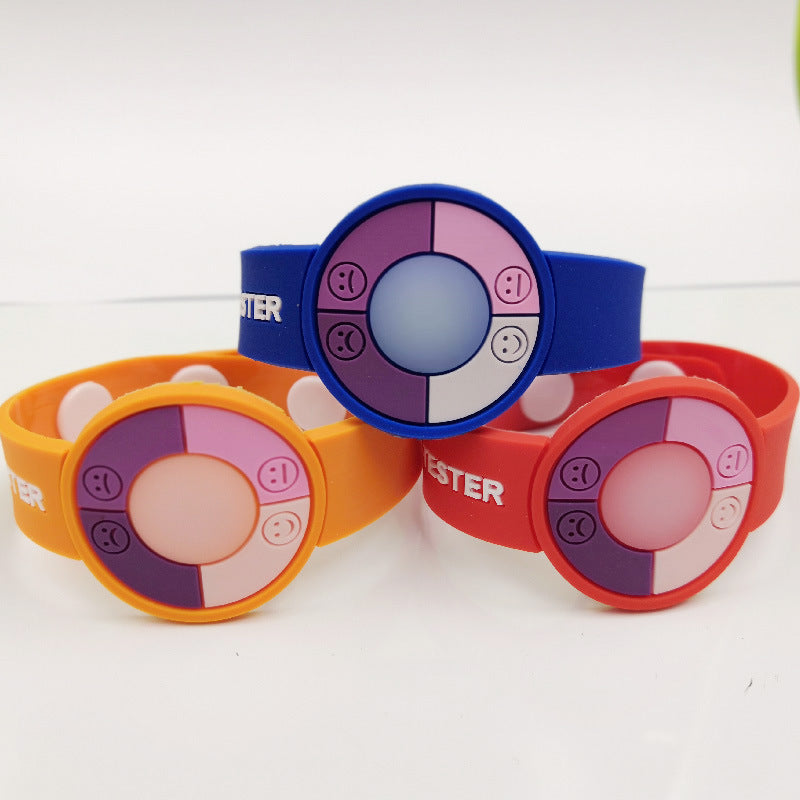 Customizable UV Test Wristband, PVC UV Sensitive Color Changing Bracelet
