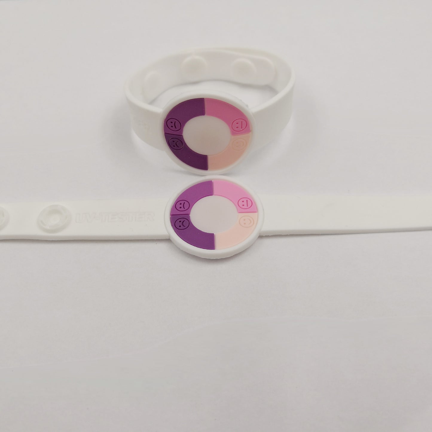 Customizable UV Test Wristband, PVC UV Sensitive Color Changing Bracelet