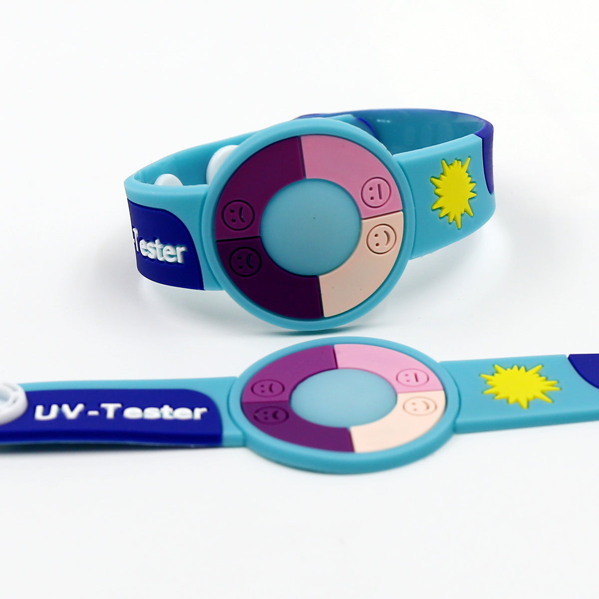 Customizable UV Test Wristband, PVC UV Sensitive Color Changing Bracelet