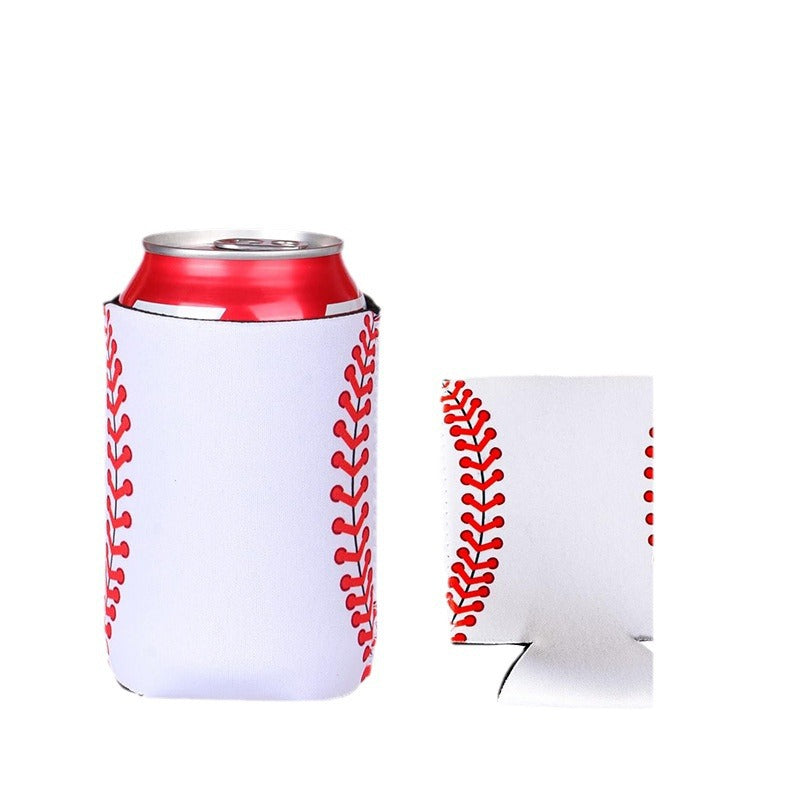 Baseball Pattern Can Cooler Sleeve