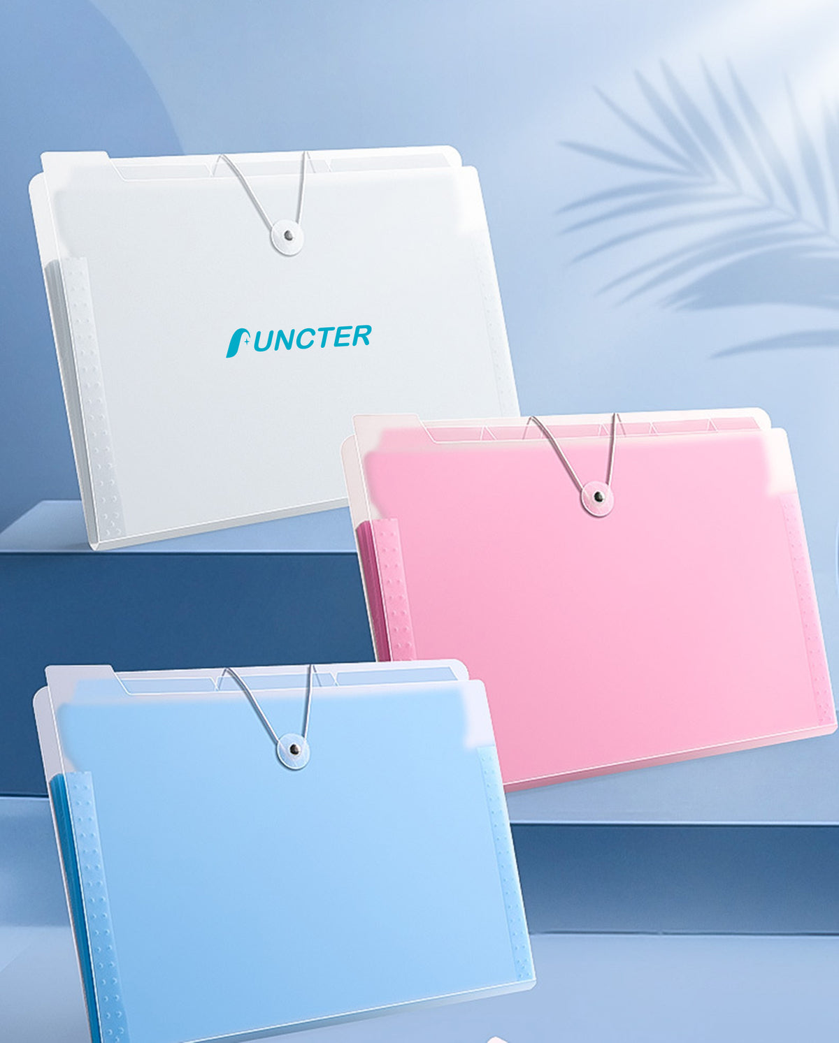 Clear File Organizer 8 Pocket Expanding File Folder