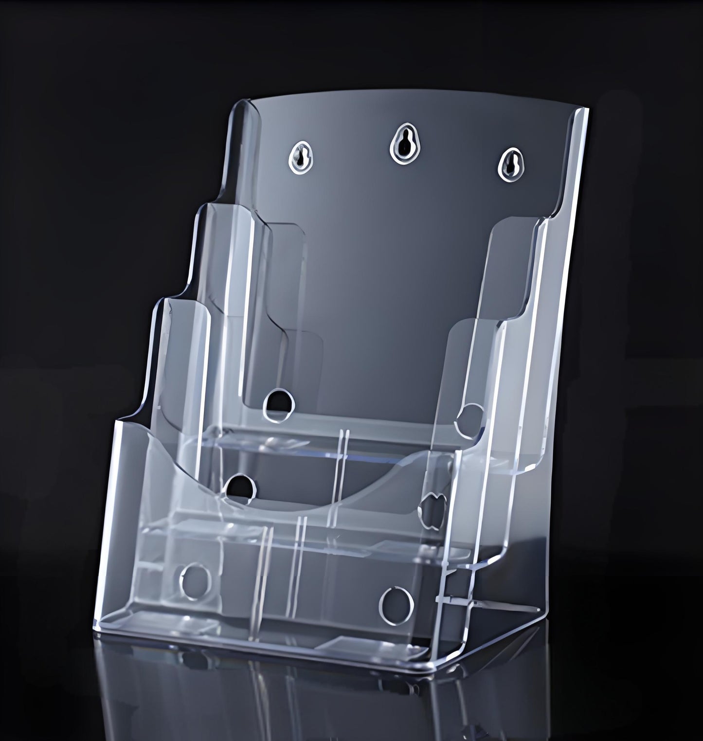 3 Tier Acrylic Brochure Holder 9.3 X 12.6 X 6.8"