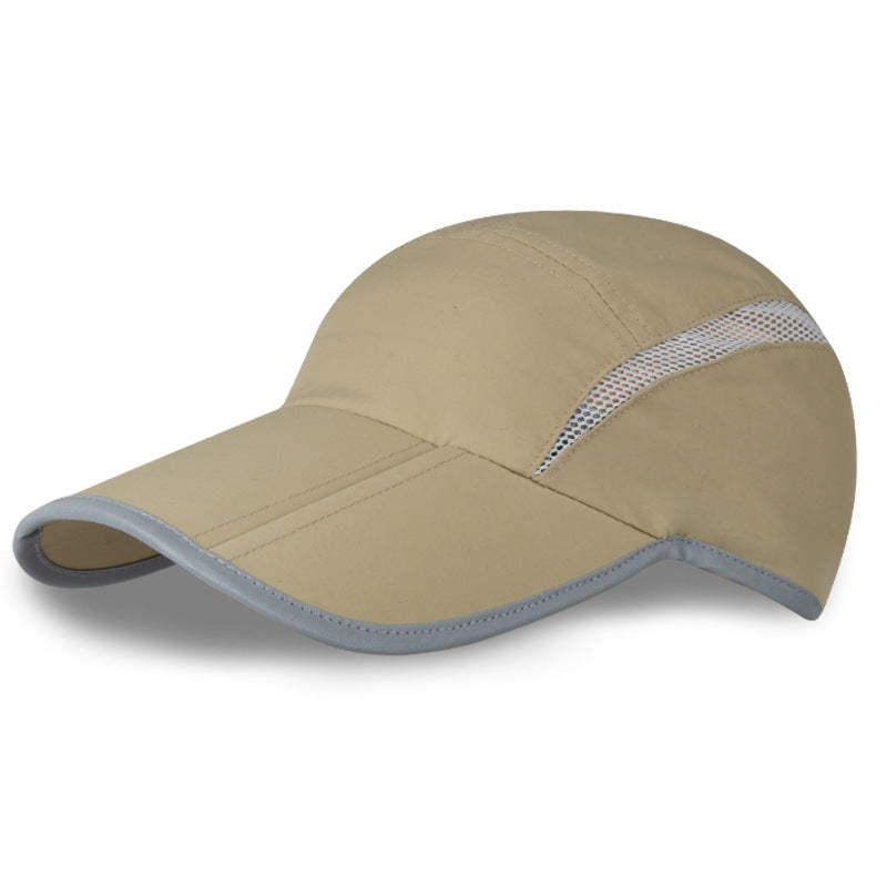 Light Weight Foldable Unstructured Dry Fit Reflective Running Hat For Men And Women