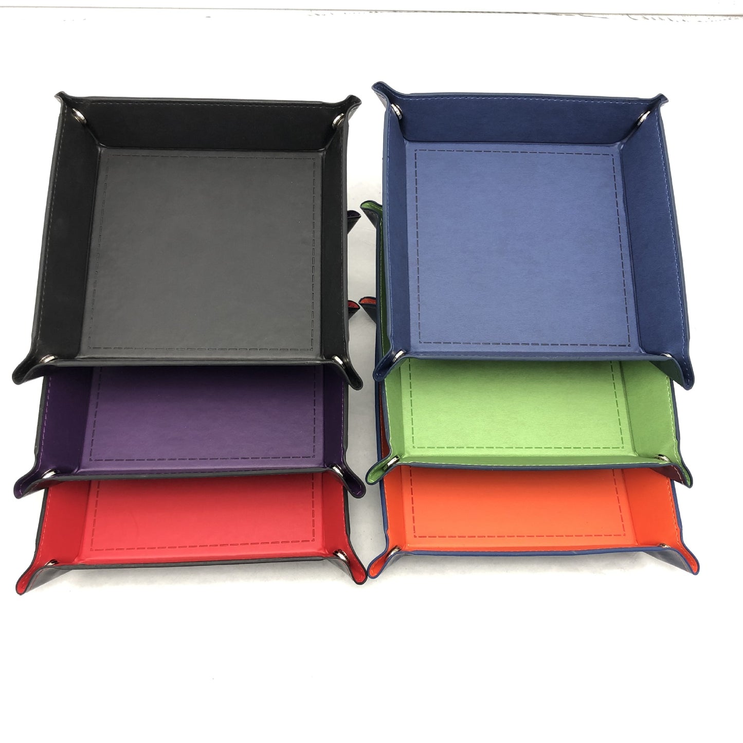 7'' x 7'' PU Foldable Collapsible Dice Tray, Multi-Purpose Storage Tray