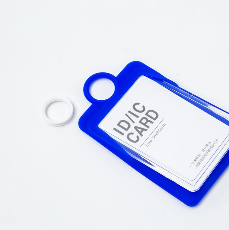 Soft Silicone ID Card Holder With Retractable Lanyard