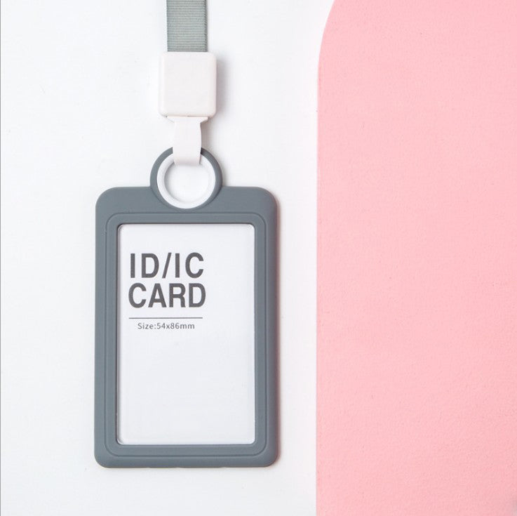 Soft Silicone ID Card Holder With Retractable Lanyard