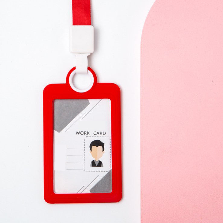 Soft Silicone ID Card Holder With Retractable Lanyard