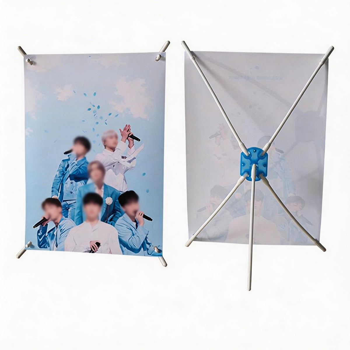 A4 Size Tabletop Banner 11" Mini X-Stand Banner for Information Desk, Reception, Counter