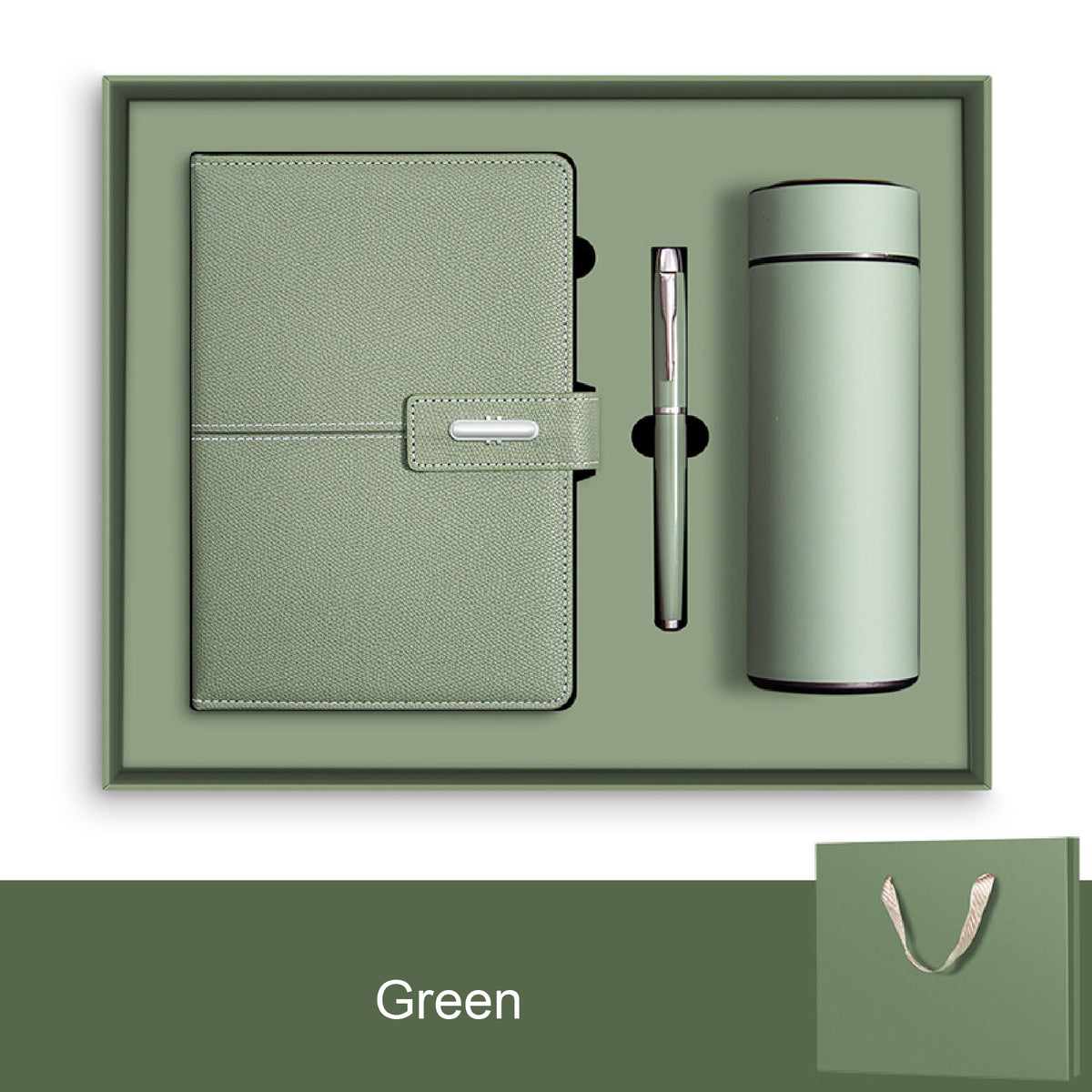 A5 Leatherette Cover Magnetic Snap Notebook Gift Set with Pen and Vacuum Cup