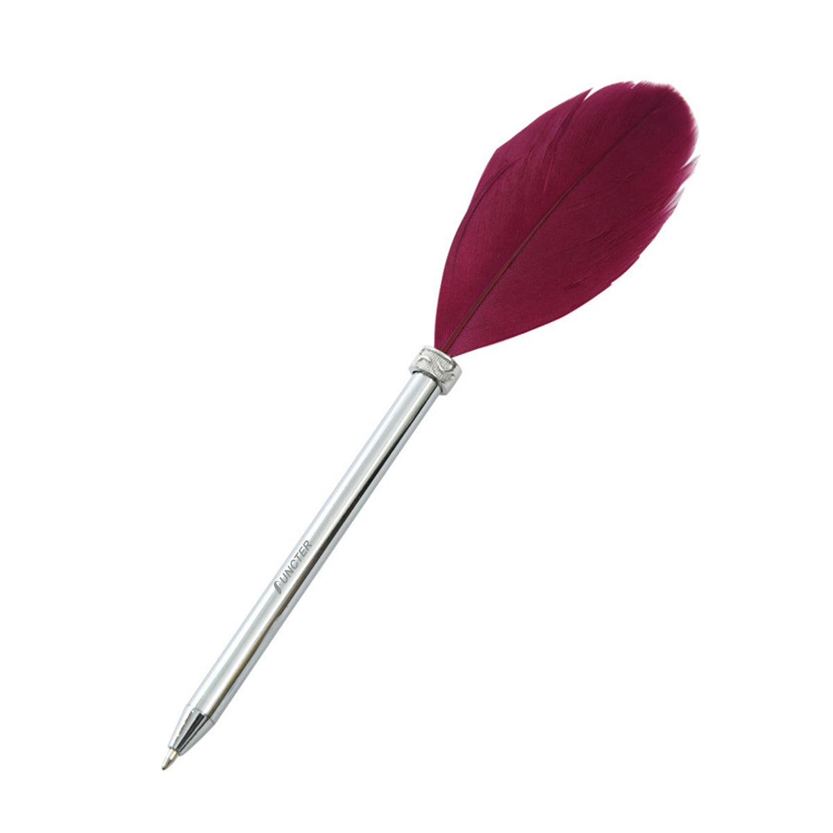 Vintage Feather Pen Silver Barrel Ball Pen
