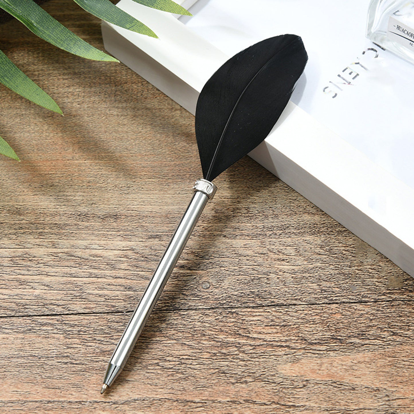 Vintage Feather Pen Silver Barrel Ball Pen