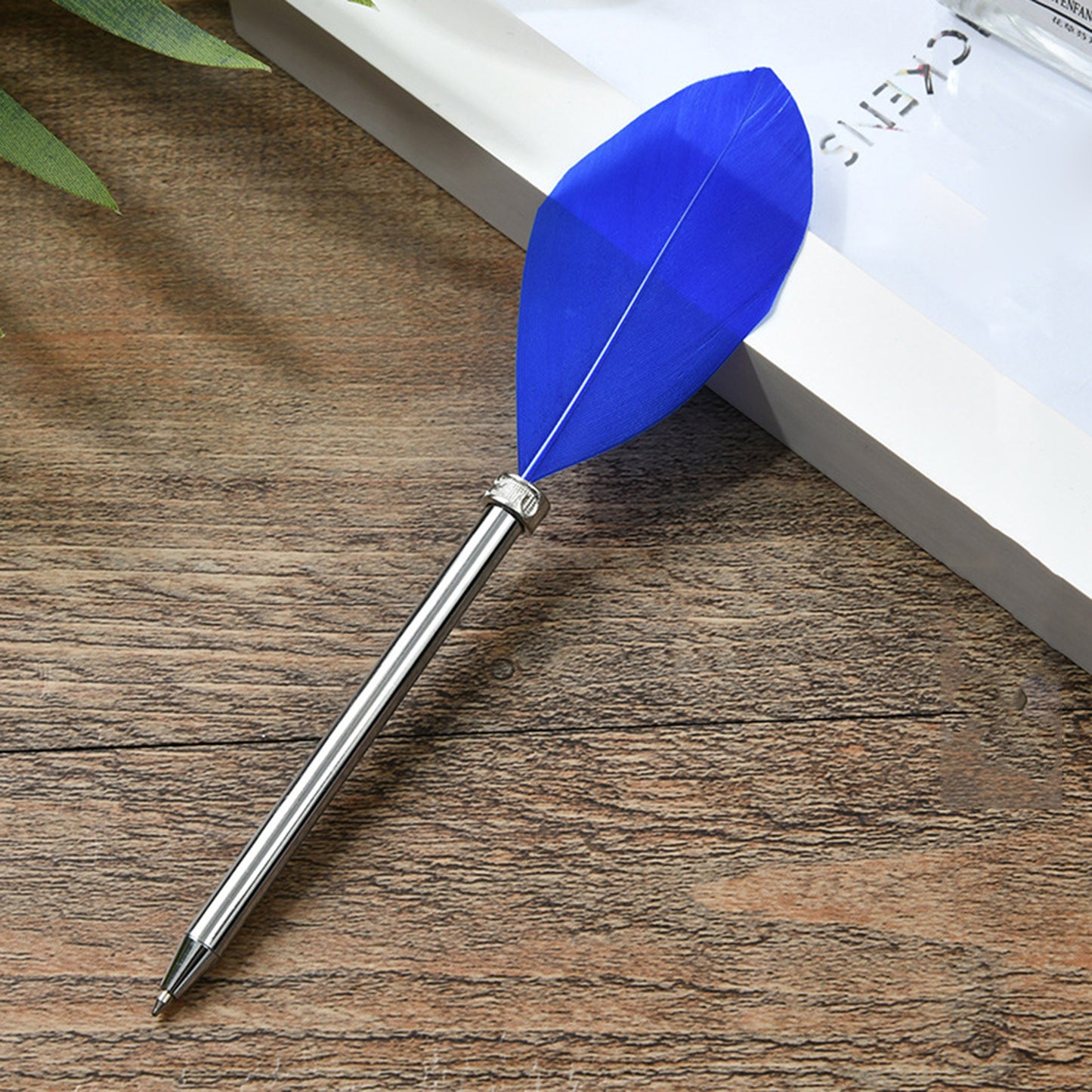 Vintage Feather Pen Silver Barrel Ball Pen