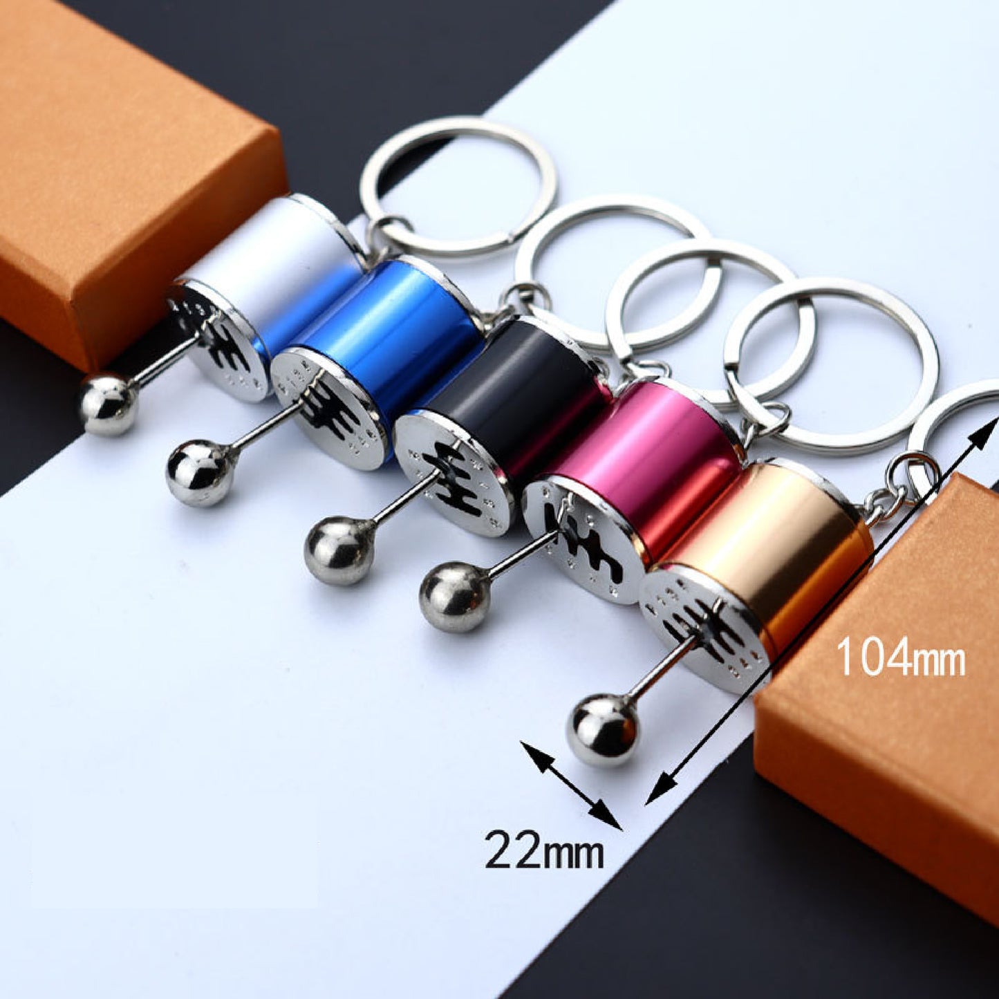 Six Speed Manual Transmission Shift Gearbox Keychain Toy Automotive Part Car Key Tag