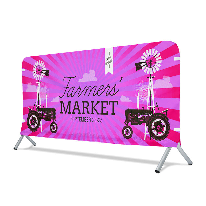 8.5' Double Sided Barrier Cover Crowd Control Fence Cover for Sporting Events