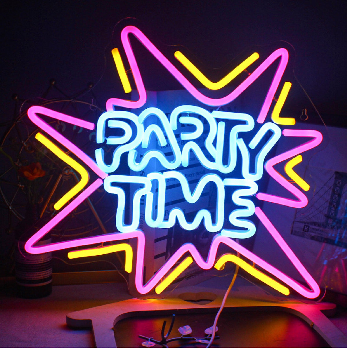 12" Neon Sign Custom Shaped LED Night Club Sign LED Glow Sign Custom Pattern - 3 Colors