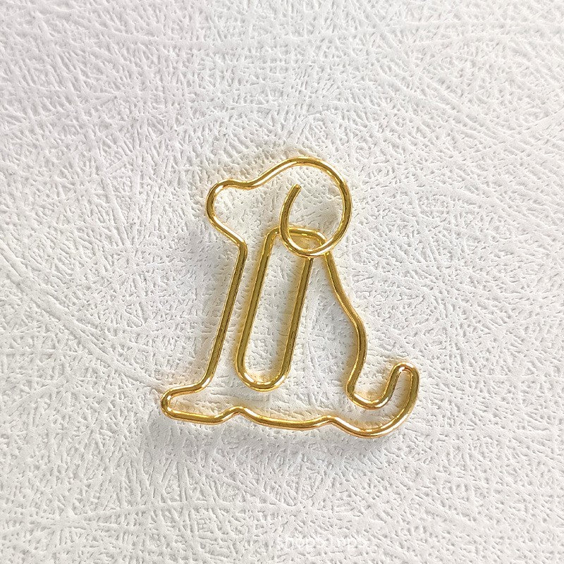 Dog Shaped Metal Paper Clasp Custom Shape Paper Clip